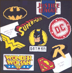 DC Comics Super Heroes Plastic Canvas Magnets