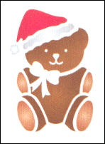Stencil P168 - Christmas Bear