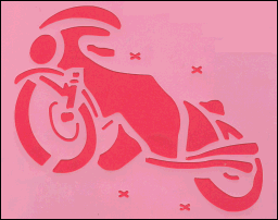 Stencil P695 - Motorcycle
