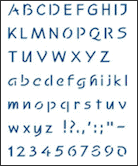 Stencil L104-07 - Scribe Alphabet