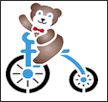 Stencil L112-07 - Bear On Trike