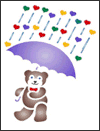 Stencil L114-07 - Bear In The Rain