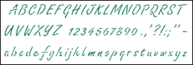Stencil L120-13 - Alphabet Script