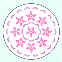 Circle Of Flowers Stencil