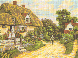 The Country Lane Twilleys tapestry canvas