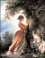 Krif # 025 - The Lady with the Dog (Fragonard)