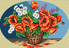 Krif # 087 - Basket with Poppies