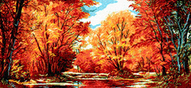 Krif # 300 - Autumn Lake Triptych
