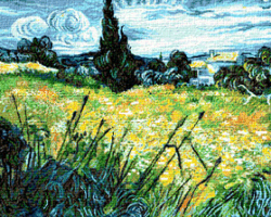 Krif # 451 - Green Wheat Field with Cypress. Saint-Remy (Van Gogh)
