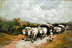Krif # 1004 - The Wagon wiith 4 Oxen (Grigorescu)