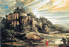 Krif # 1024 - Ruins of Mount Palatine in Rome (Rubens)