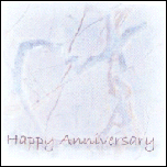 Happy Anniversary - Blue Heart Marble