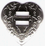 1.5" Silver Heart Concho