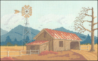 Barn and Windmill