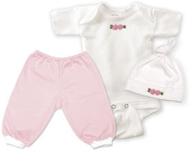 Rosebud Bodysuit and Hat Set