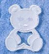 white teddy bear motif