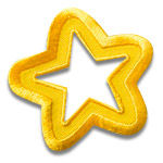yellow star motif