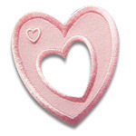 pink heart motif