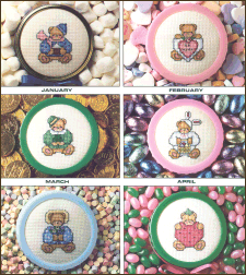 Calendar Bears Jar Lids