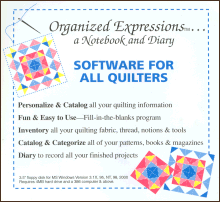 Notebook & Diary Software For All Quilters