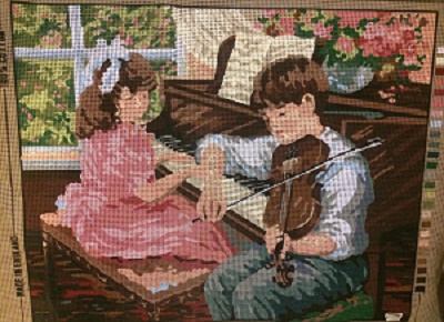Musical Family tapestry from the painting by Schaefers EP 195.135