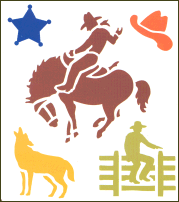 Old West Laser Cut Plastic Stencils