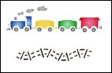 Stencil P165 - Choo-Choo Train With Tracks