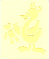 Stencil P237 - Duck With Doll