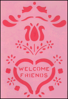 Stencil P345 - Welcome Friends