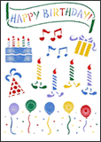 Stencil L102-07 - Happy Birthday
