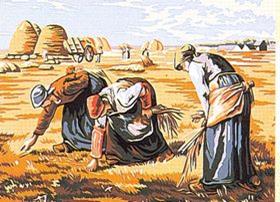 Margot 72.2106 Les glaneuses The Gleaners tapestry canvas from the painting by Millet