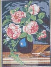 Pink Roses Tapestry Canvas