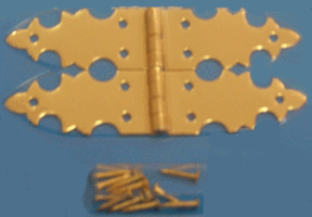 7XC Brass Hinges with Pins