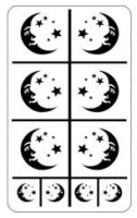 ½ Moon With Stars