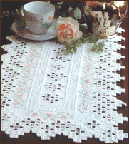 Spring Hardanger Table Runner