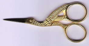 3.5" Gold Stork Scissors