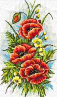 Krif # 044 - Triptych with Poppies