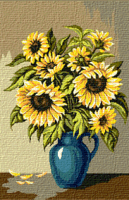 Krif # 093 - Vase with Sunflowers