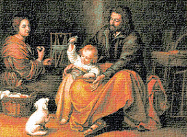 Krif 153 Holy Family and the Bird tapestry from the painting by Murillo