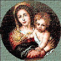 Krif 158 - Virgin and Child tapestry from the painting by Murillo