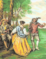 Krif 191 - The Pastors tapestry from the painting by Watteau