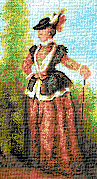 Krif 193 - The Adventurer painting by Watteau in petit point