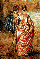 Krif 195 The Pleasures of the Ball tapesty from the painting by Watteau