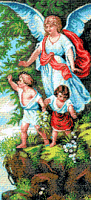 Krif 207 Angel with Children tapestry canvas