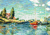 Krif # 412 - Red Boats (Monet)