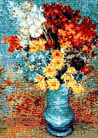 Krif # 460 - Vessel with Pimpernals & Anemones (Van Gogh)