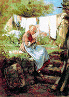 Krif # 583 - Old Woman Patching (Grigorescu)