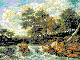 Krif # 829 - Landscape with Waterfall