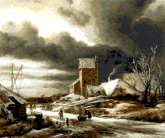 Krif # 10005 - Winter Landscape (Van Ruisdael)