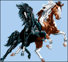 Horses Leaping